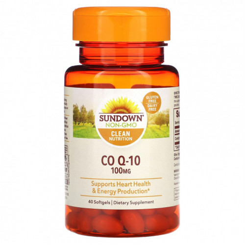 Sundown Naturals, Co Q-10, 100 мг, 40 мягких таблеток