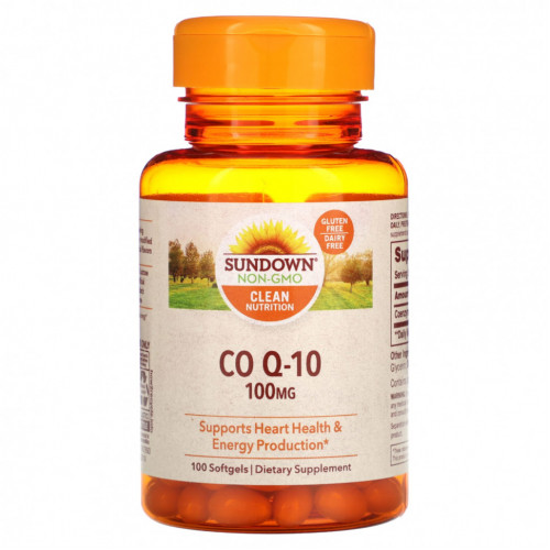 Sundown Naturals, Co Q-10, 100 мг, 100 мягких таблеток