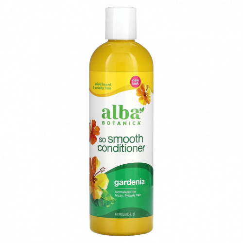 Alba Botanica, So Smooth Conditioner, кондиционер для вьющихся волос, гардения, 340 г (12 унций)