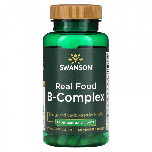 Swanson, Real Food B-Complex, 60 растительных капсул