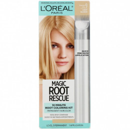 L'Oreal, Magic Root Rescue, комплект для окрашивания корней за 10 минут, оттенок 9 «Светлый блонд», на 1 применение