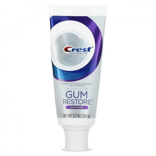 Crest, Pro Health, Advanced Gum Restore, зубная паста с фтором, отбеливающая, 104 г (3,7 унции)