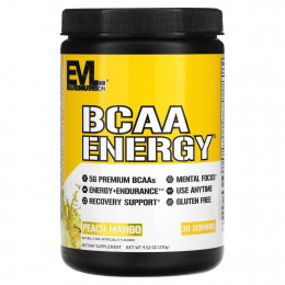 EVLution Nutrition, BCAA Energy, со вкусом персика и манго, 270 г (9,52 унции)