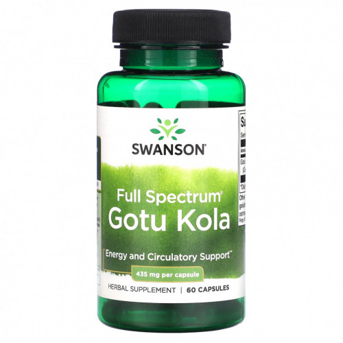 Swanson, Full Spectrum Gotu Kola, 435 мг, 60 капсул