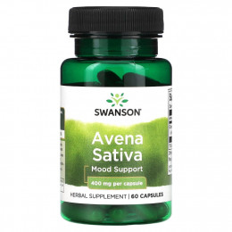 Swanson, Avena Sativa, 400 мг, 60 капсул