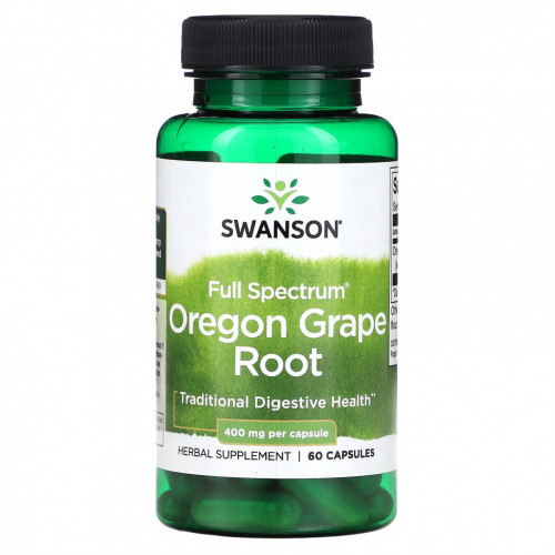 Swanson, Full Spectrum Oregon Grape, 400 мг, 60 капсул