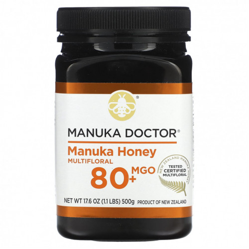 Manuka Doctor, Многоцветковый мед манука, MGO 80+, 500 г (17,6 унции)