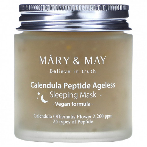 Mary&May, Calendula Peptide Ageless, маска для сна, 110 г (3,88 унции)