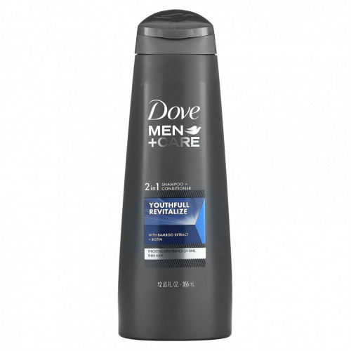 Dove, Men + Care, 2 в 1, шампунь + кондиционер, восстановление молодости, 355 мл (12 жидк. Унций)