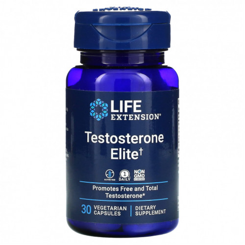 Life Extension, Testosterone Elite, 30 вегетарианских капсул