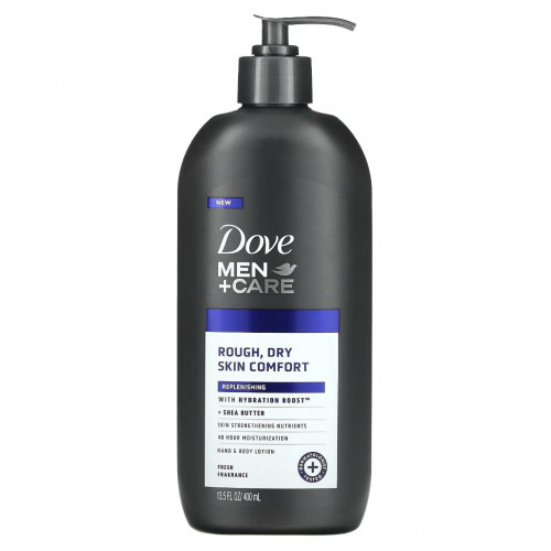 Dove, Men + Care, лосьон для рук и тела, для ухода за сухой кожей, свежесть, 400 мл (13,5 жидк. Унции)