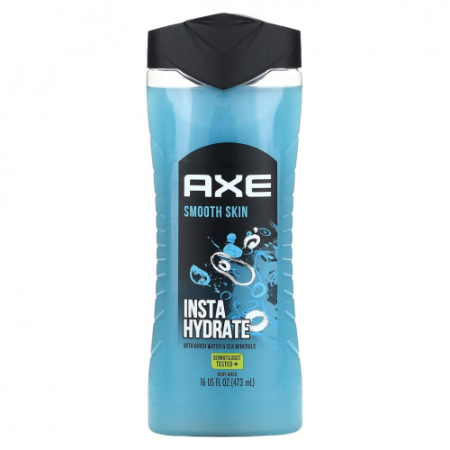 Axe, Гель для душа Insta Hydrate, с березовой водой и морскими минералами, 473 мл (16 жидк. Унций)