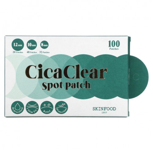 SKINFOOD, CicaClear Spot Patch, 100 патчей