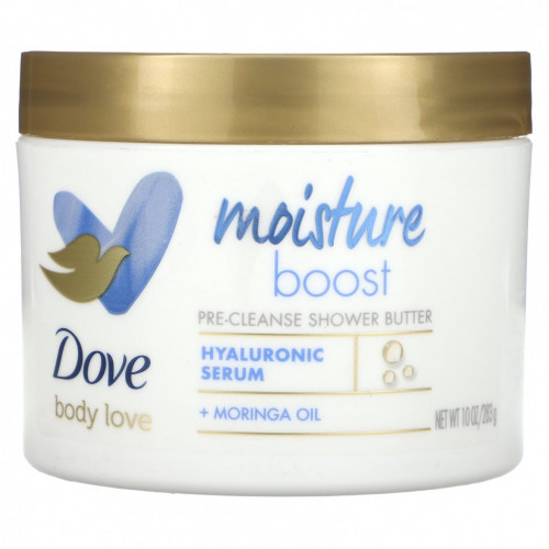 Dove, Body Love, Moisture Boost, предварительное очищение, масло для душа, 283 г (10 унций)