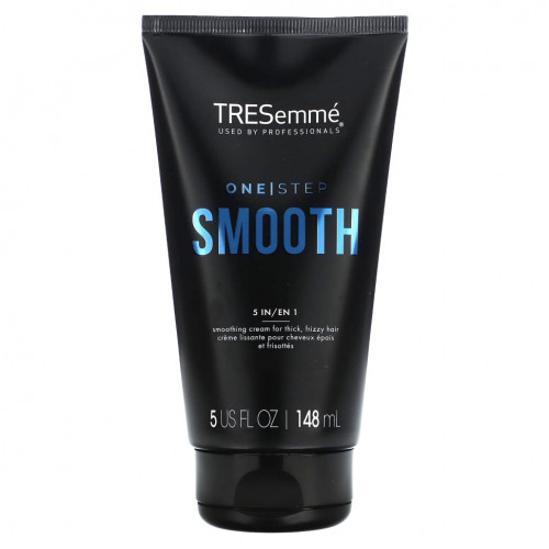 Tresemme, One Step, Smooth, разглаживающий крем 5 в 1, для густых, вьющихся волос, 148 мл (5 жидк. Унций)