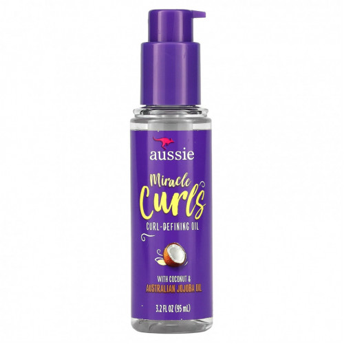 Aussie, Miracle Curls, масло для определения локонов, 95 мл (3,2 жидк. Унции)