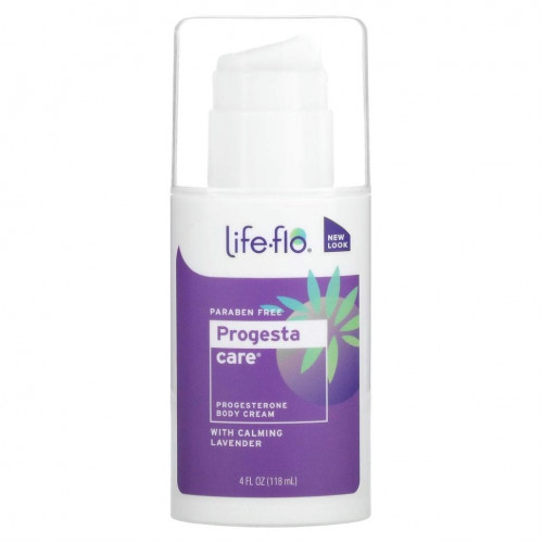 Life-flo, Progesta-Care, крем для тела с прогестероном и лавандой, 118 г (4 жидк. унции)