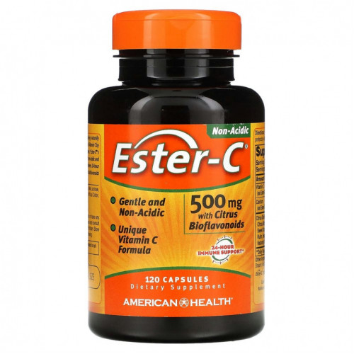 American Health, Ester-C с цитрусовыми биофлавоноидами, 500 мг, 120 капсул