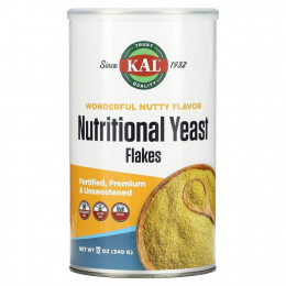 KAL, Nutritional, дрожжевые хлопья, несладкие, 340 г (12 унций)