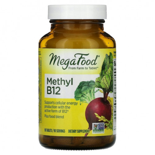 MegaFood, Метилкобаламин B12, 90 таблеток