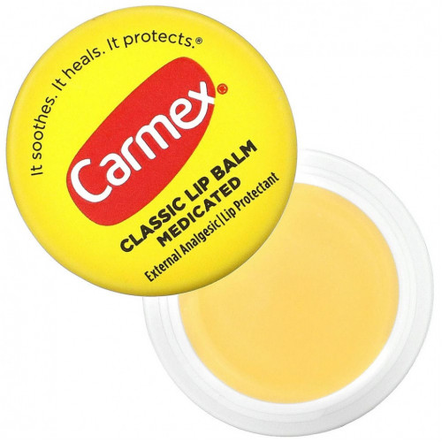 Carmex, классический бальзам для губ, лечебный, 7,5 г (0,25 унции)