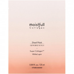 Etude, Moistfull, тканевая маска с коллагеном, 1 шт., 25 мл (0,84 жидк. унции)