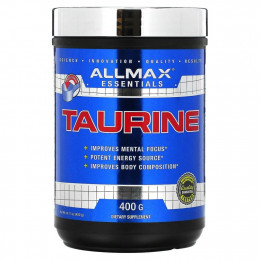 ALLMAX Nutrition, Таурин, без добавок, веганский продукт без глютена, 3000 мг, 400 г (14,11 унций)