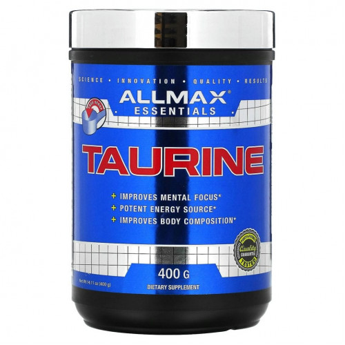 ALLMAX Nutrition, Таурин, без добавок, веганский продукт без глютена, 3000 мг, 400 г (14,11 унций)