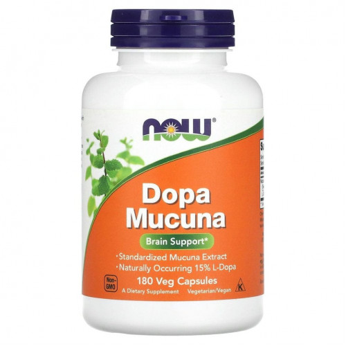 NOW Foods, Dopa Mucuna, 180 растительных капсул