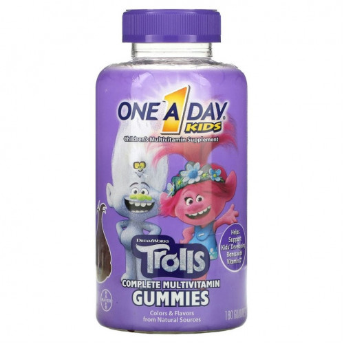 One-A-Day, Trolls, Kid's Complete Multivitamin Gummies, 180 Gummies