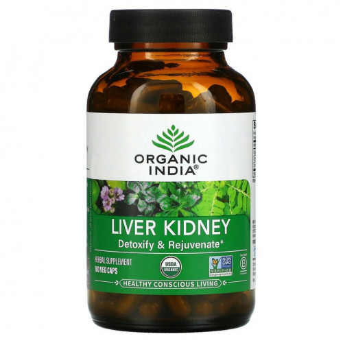 Organic India, Liver Kidney, 180 вегетарианских капсул