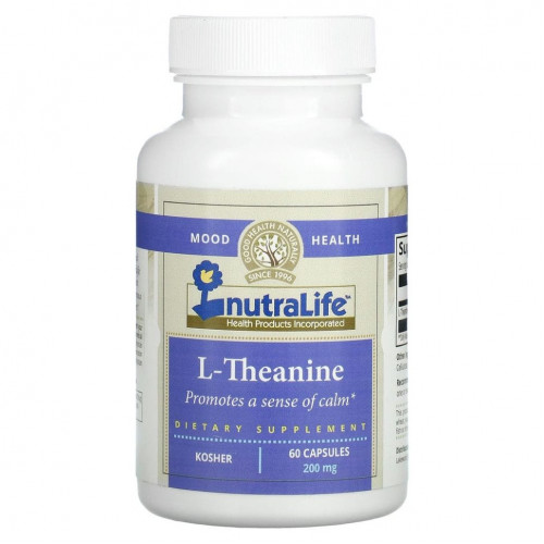 NutraLife, L-теанин, 200 мг, 60 капсул