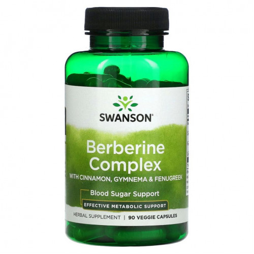 Swanson, Berberine Complex, 90 растительных капсул