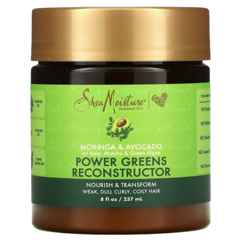 SheaMoisture, Power Greens, восстанавливающий кондиционер для волос, моринга и авокадо, 237 г (8 жидк. унций)