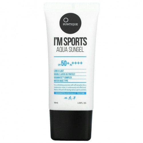 Suntique, I'm Sports Aqua Sungel, SPF 50+ PA ++++, 50 мл (1,69 жидк. Унции)