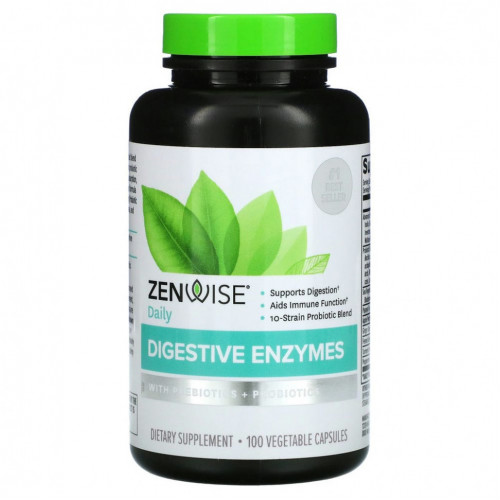 Zenwise Health, Пищеварительные ферменты, 100 вегетарианских капсул