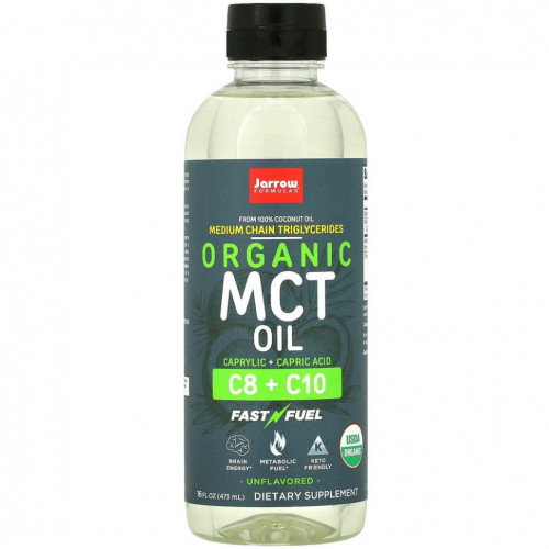 Jarrow Formulas, Органическое масло MCT, без ароматизаторов, 16 жидких унций (473 мл)