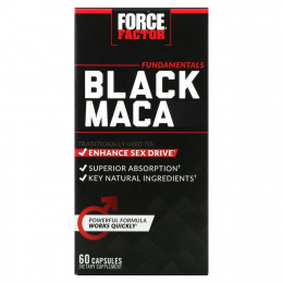 Force Factor, черная мака, 60 капсул