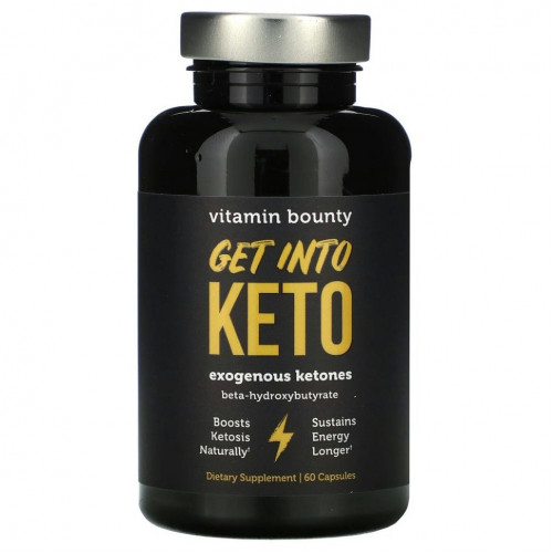 Vitamin Bounty, Get Into Keto, экзогенные кетоны, 60 капсул