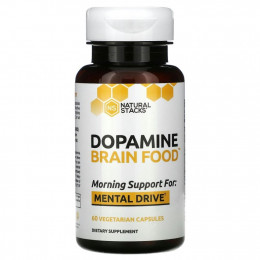 Natural Stacks, Dopamine Brain Food, 60 вегетарианских капсул