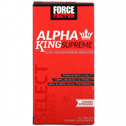 Force Factor, Alpha King Supreme, элитный бустер тестостерона, 45 таблеток