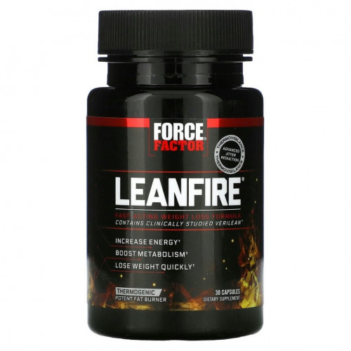 Force Factor, LeanFire, средство для быстрого снижения веса, 30 капсул