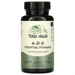 Terra Origin, ADK Essential Vitamins, 60 жидких капсул