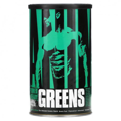 Universal Nutrition, Animal Greens, усиленная формула с зеленью, 30 пакетиков