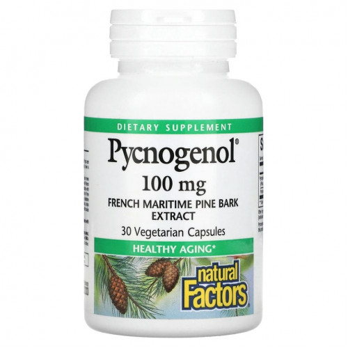 Natural Factors, Pycnogenol, 100 мг, 30 вегетарианских капсул