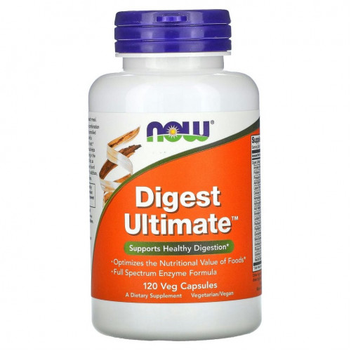 NOW Foods, Digest Ultimate, 120 вегетарианских капсул