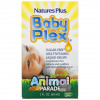 NaturesPlus, Source of Life, Animal Parade, Baby Plex, жидкие мультивитаминные капли без сахара, с натуральным вкусом апельсина, 2 жидкие унции (60 мл)