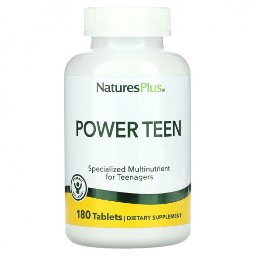 NaturesPlus, Power Teen, мультивитамины и минералы для подростков, 180 таблеток