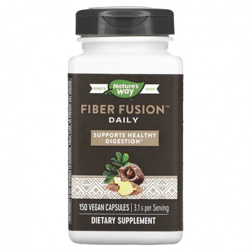 Nature's Way, Fiber Fusion Daily, 3,1 г, 150 веганских капсул