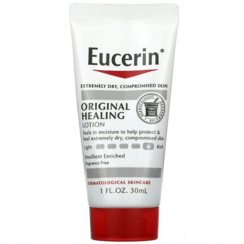 Eucerin, Original Healing Lotion, без отдушек, 30 мл (1 жидк. Унция)